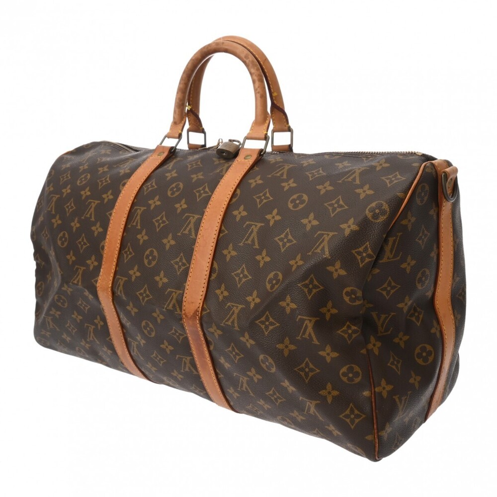 Louis Vuitton Monogram Keepall Bandouliere Brown Canvas Boston Bag - Picture 2 of 11